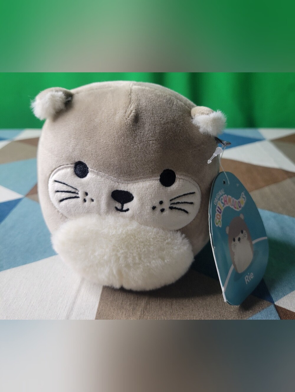 Squishmallows Beige and Cream Plush Stuffed Animal Toy Stuffie Rie Pet Palm Mini